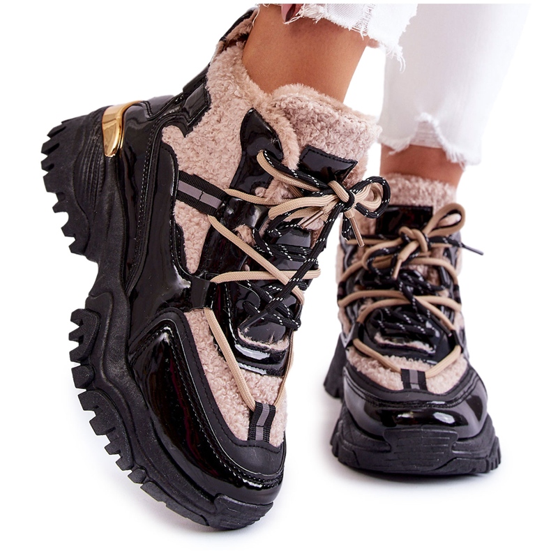 PM1 Bottes Sport Isolées Femme Noir et Beige Edora le noir PM1 Bottes Sport Isolées Femme Noir et Beige Edora le noir