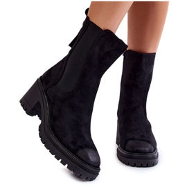 Vinceza Bottines en daim pour femme avec fermeture éclair Noir Liris le noir
