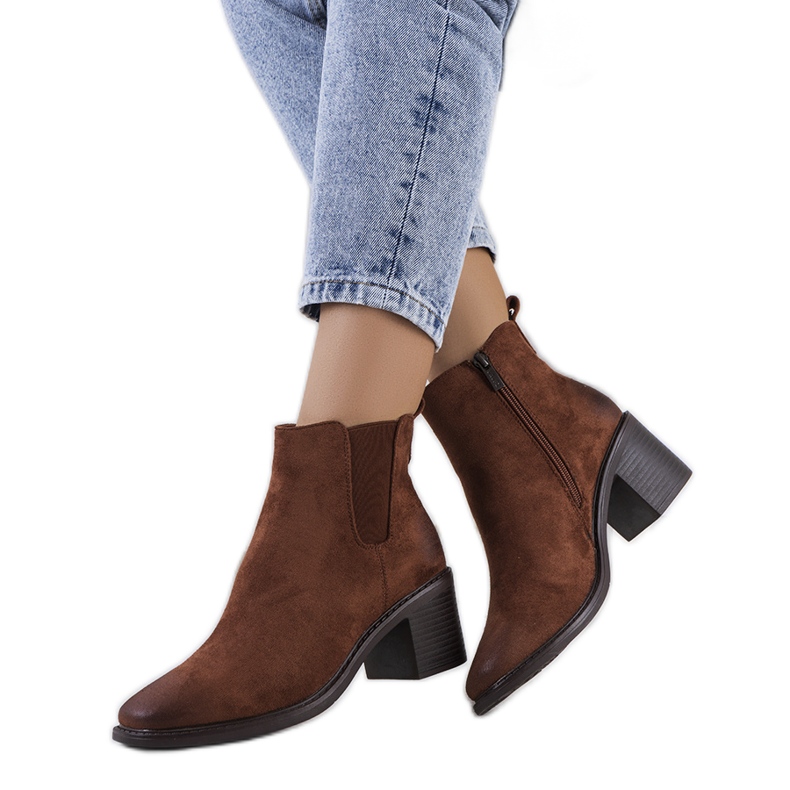 Bottes marron à talon Luiza brun