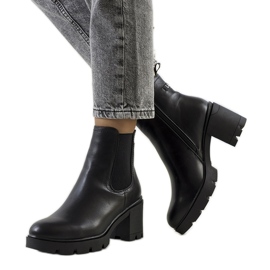PA1 Bottines noires à talons Selima