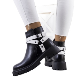 Bottes femme Meraz noires et blanches