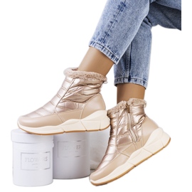 Bottes de neige dorées Lago beige