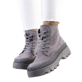 PA1 Baskets en éco-daim Devost Gris