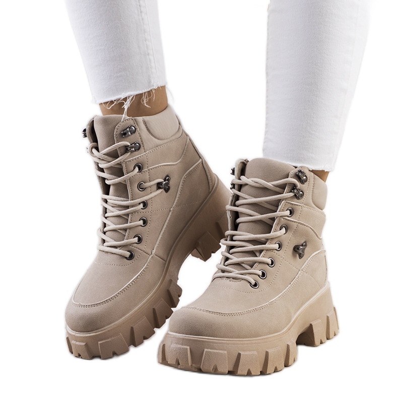 PA1 Bottes de randonnée Bisa femme beiges