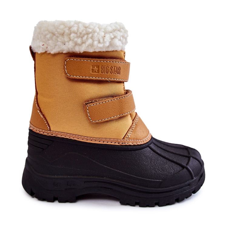 Bottes De Neige Enfant Sur Velcro Big Star KK374237 Camel orange Bottes De Neige Enfant Sur Velcro Big Star KK374237 Camel orange