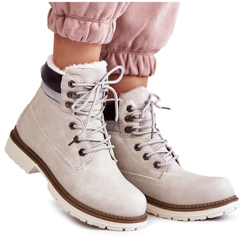 Bottes Chaudes Femme Gris Clair Lonne