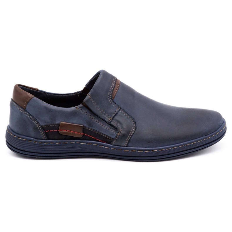Olivier Mocassins homme cuir 520 bleu marine