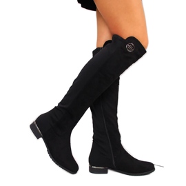 Bottes en daim noir Filippo noir le noir