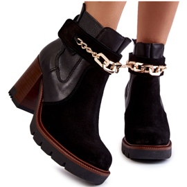 Bottes en cuir pour femme Maciejka 05781-01 Noir