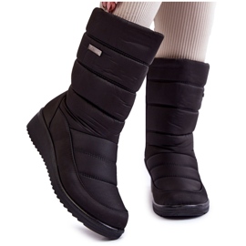 Bottes de neige compensées chaudes noires Calena le noir