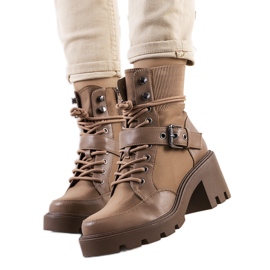 PA1 Escarpins Messina marron beige