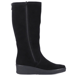 Bottes en nubuck isolées avec de la laine de mouton Rieker Y4470 le noir