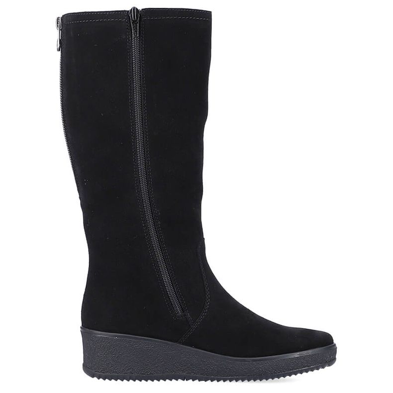 Bottes en nubuck isolées avec de la laine de mouton Rieker Y4470 le noir
