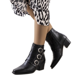 Santiags noires de Montalvo le noir