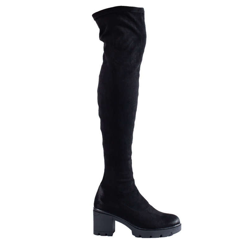 Cuissardes pour femmes sur le poteau Shelovet noir le noir Cuissardes pour femmes sur le poteau Shelovet noir le noir