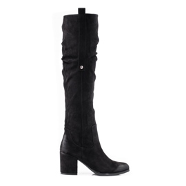 Bottes Shelovet noires en daim pour femmes le noir