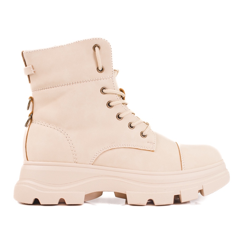 Bottes de randonnée pour femmes sur la plate-forme Shelovet beige