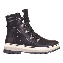 Chaussures de randonnée noires avec isolation pour femme le noir