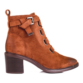 Bottines femme marron brun