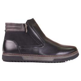 Bottes hautes pour hommes avec une fermeture éclair Shelovet noir