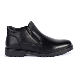 Chaussures pour hommes en cuir écologique noir