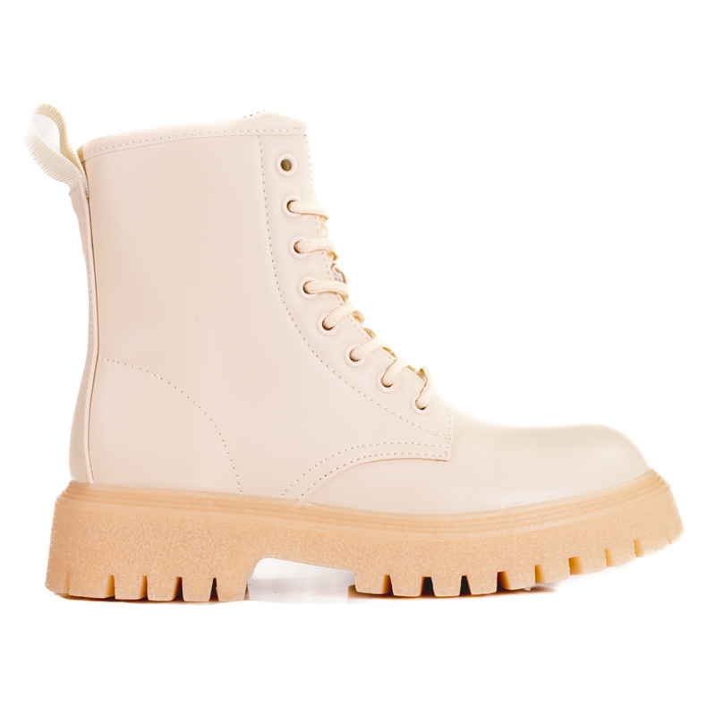 Bottes pour femmes beiges avec une fermeture éclair Shelovet Bottes pour femmes beiges avec une fermeture éclair Shelovet