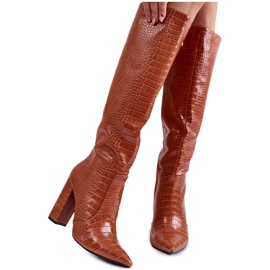 Bottes à la mode On A Bar Camel Constance brun