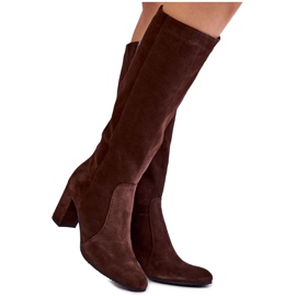 Bottes en daim pour femme Laura Messi 1415 Marron brun