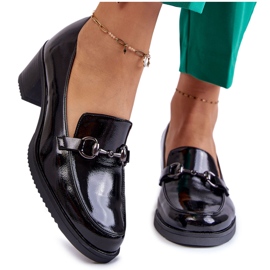 Vinceza Escarpins En Cuir Sur Un Pilier Avec Ornement Semila Noir