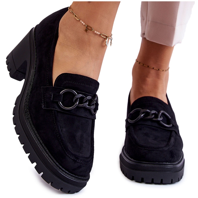 Vinceza Escarpins en Daim pour Femme Noir Sanya le noir