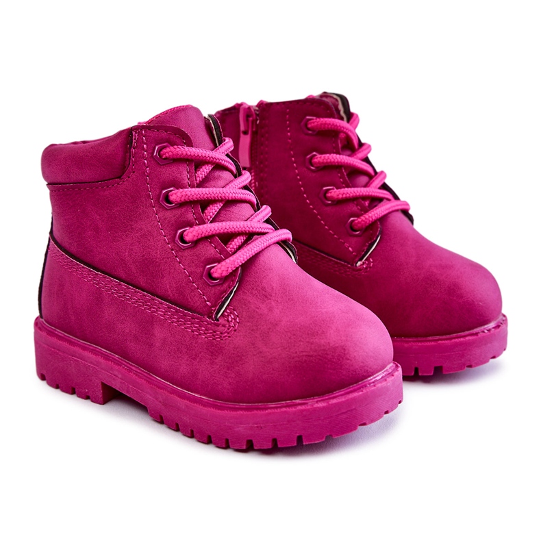 Bottes Trappeur Zippées Enfant Fuchsia Dexter rose