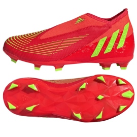 Chaussures de football Adidas Predator Edge.3 Ll Fg Jr GW0985 rouge oranges et rouges Chaussures de football Adidas Predator Edge.3 Ll Fg Jr GW0985 rouge oranges et rouges