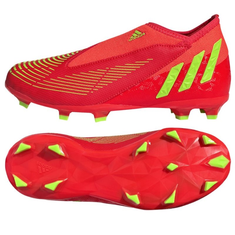 Chaussures de football Adidas Predator Edge.3 Ll Fg Jr GW0985 rouge oranges et rouges