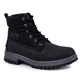 Bottes pour hommes en mousse à mémoire de forme Big Star KK174206 Noir le noir