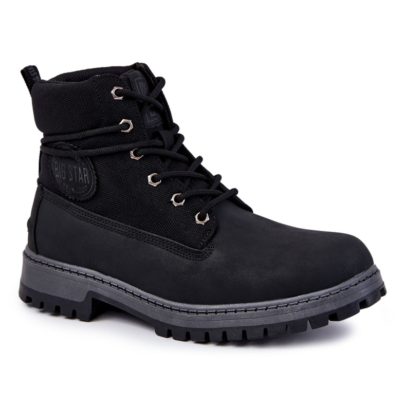 Bottes pour hommes en mousse à mémoire de forme Big Star KK174206 Noir le noir