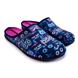 Chaussons Maison Chez Les Chats Inblu GF-12-004 Bleu Marine Chaussons Maison Chez Les Chats Inblu GF-12-004 Bleu Marine