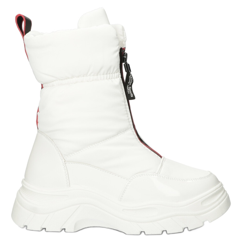 Bottes de neige des femmes blanches isolées de fourrure sur le curseur Filippo DBT4236