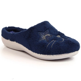 Chaussons de maison Inblu confortables bleu marine pour femme Chaussons de maison Inblu confortables bleu marine pour femme
