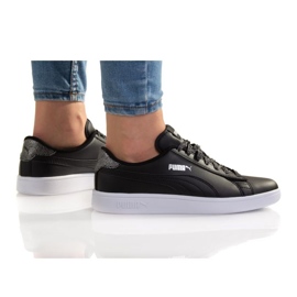 Puma Smash V2 Metallics Jr 386197 02 noir