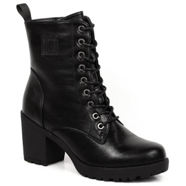 Bottes à lacets avec fermeture éclair, isolées Jezzi W JEZ140E le noir