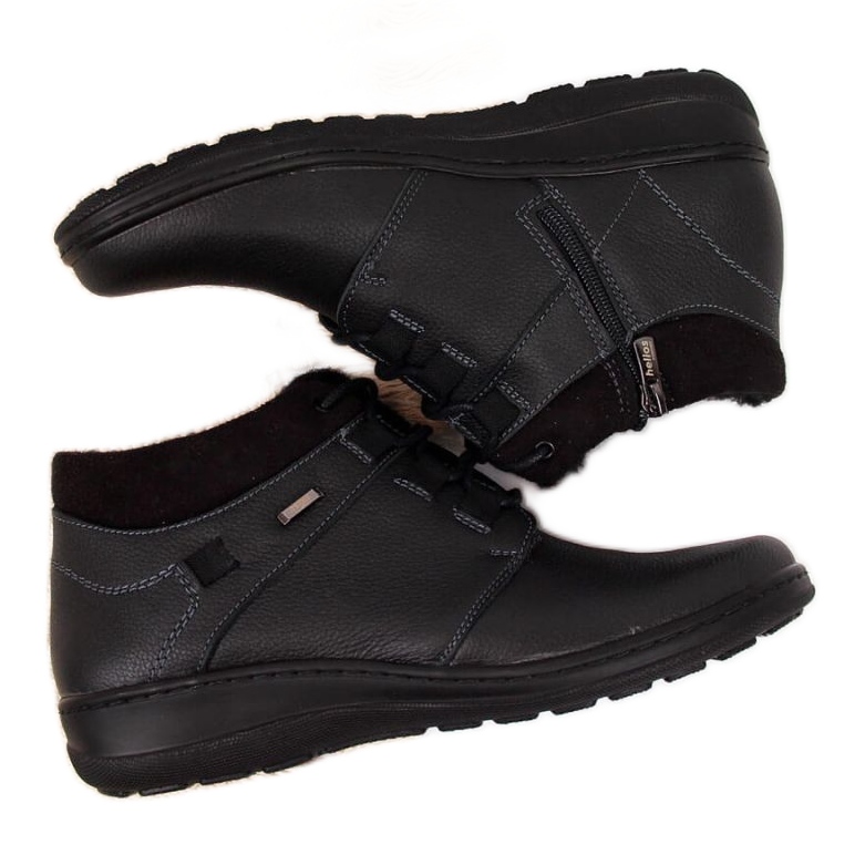 Bottes en cuir isolées Helios W H521A le noir