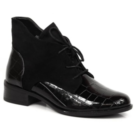 Bottines à lacets Jezzi W JEZ299C noir