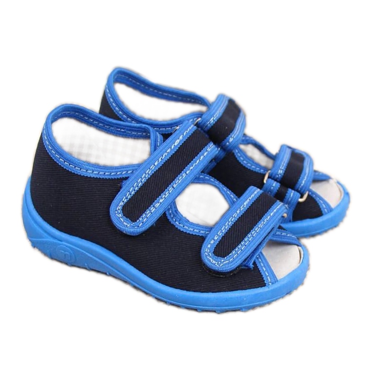 Nazo Jr. TEX4C maison sandales pantoufles bleu Nazo Jr. TEX4C maison sandales pantoufles bleu