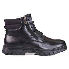 SHELOVET Bottes hautes d'hiver noires pour hommes