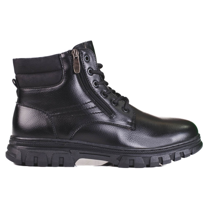 SHELOVET Bottes hautes d'hiver noires pour hommes le noir