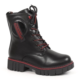 Bottes NEWS noires pour filles isolées avec de la laine de mouton