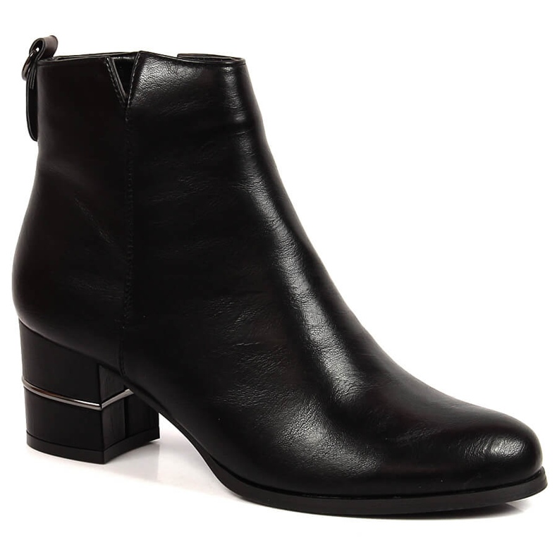 Bottines Chelsea chaudes noires sur le poteau par M. Daszyński le noir