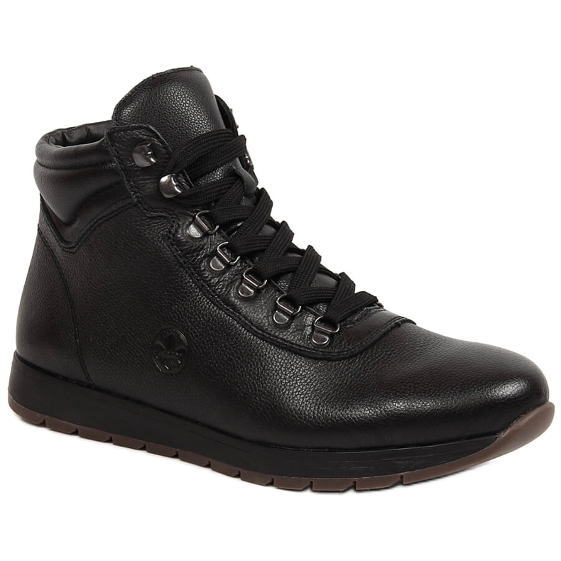 Rieker 18301-00 bottes hautes en cuir isolé noir pour hommes le noir