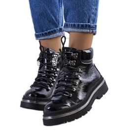 Bottines Grosio noires vernies