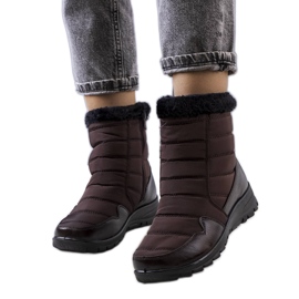 Bottes matelassées marron de Beau brun